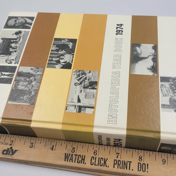 Vintage 1974 Grolier Encyclopedia Year Book | Rare Publishing Collectible - Picture 15 of 16